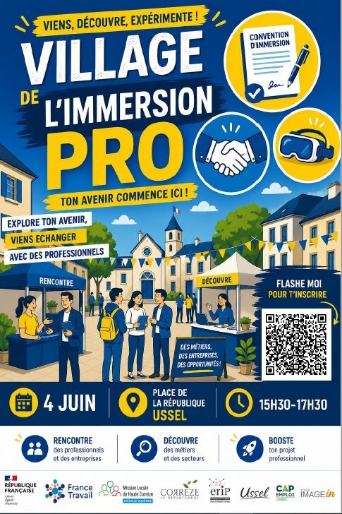 Village de l&rsquo;Immersion Pro, le jeudi 4 juin à Ussel